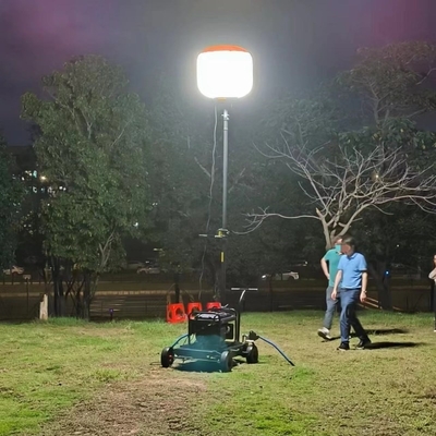 এলইডি মোবাইল লাইটিং টাওয়ারের জন্য হোয়াইট ইমিটিং কালার পোর্টেবল স্ট্রিপড বেলুন লাইট