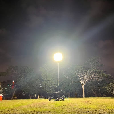 360° আলোকসজ্জা 60W 100W 120W 320W নির্মাণ সাইটের জন্য স্ট্রিপডের উপর আলোকসজ্জা মুক্ত এলইডি হালকা বেলুন