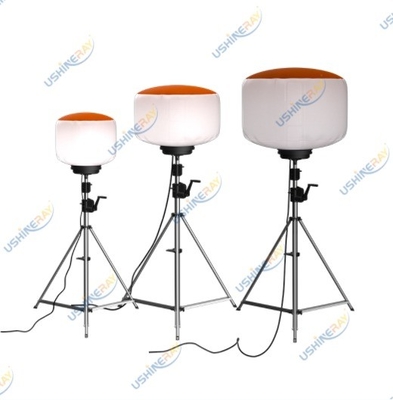 পোর্টেবল নির্মাণ বেলুন ওয়ার্ক লাইট 150W 360 ডিগ্রি আলোকসজ্জা উচ্চ ক্ষমতা LED স্ট্রিপড স্ট্যান্ড