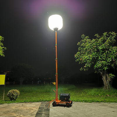 নির্মাণ আকার বেলুন নির্মাণ লাইট টাওয়ার 80000lm 500W ডিজেল জেনারেটর লাইট টাওয়ার