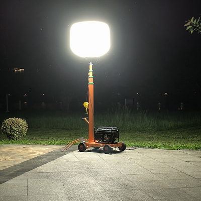 ট্রলি লাইটিং LED বেলুন লাইট টাওয়ার 1400W মস্ট লাইট টাওয়ার ফায়ার অ্যান্ড রেসকিউ জন্য