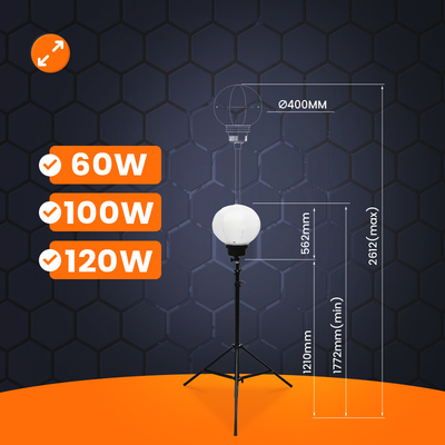 120W LED আরজিবি বেলুন লাইট টাওয়ার বহুমুখী বহনযোগ্য লাইট টাওয়ার আউটডোর ইভেন্টের জন্য