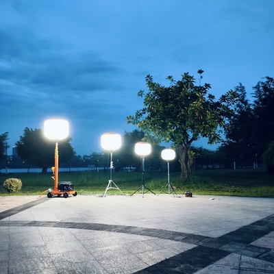 উজ্জ্বল নেতৃত্বাধীন লাইট ওয়ার্ক লাইট 200W LED বেলুন লাইট টাওয়ার বহিরঙ্গন জন্য আলো