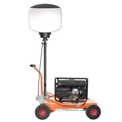 AC90-305V 96000 লুমেন LED ওয়ার্ক লাইট টাওয়ার 3.8 মিটার স্ট্রিপডে অস্থায়ী নির্মাণের জন্য